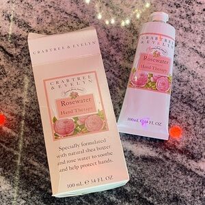 Crabtree & Evelyn Rosewater Hand Therapy Cream full size 3.4 fl oz tube NIB!